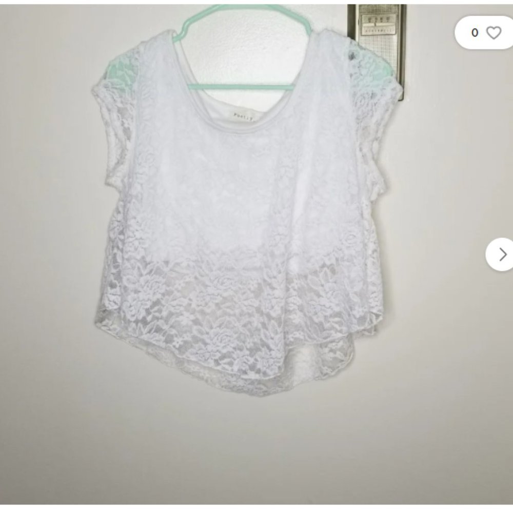 Lace White Crop top
